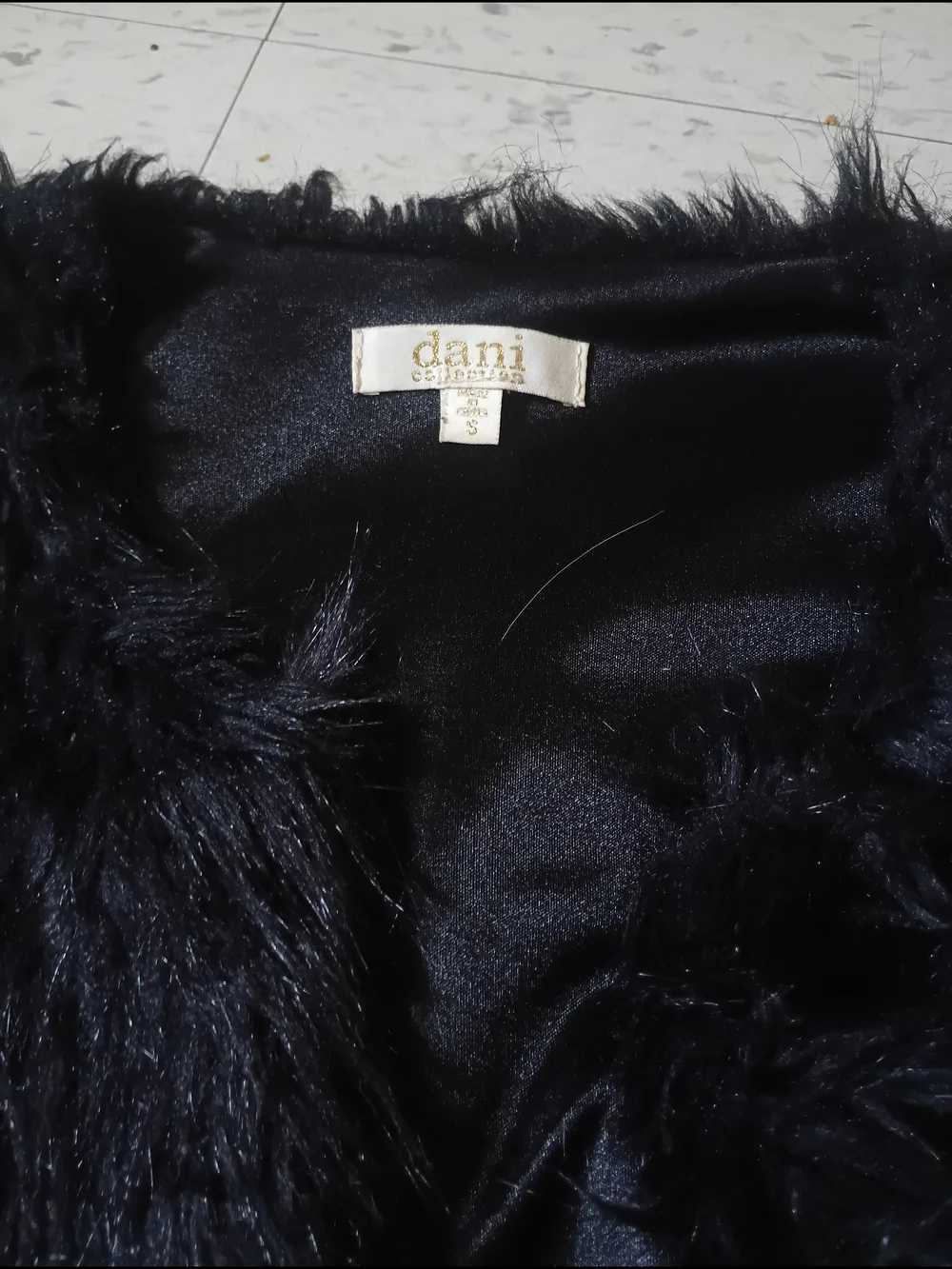 Dani Collection Vintage Women's Black Faux Fur Vest